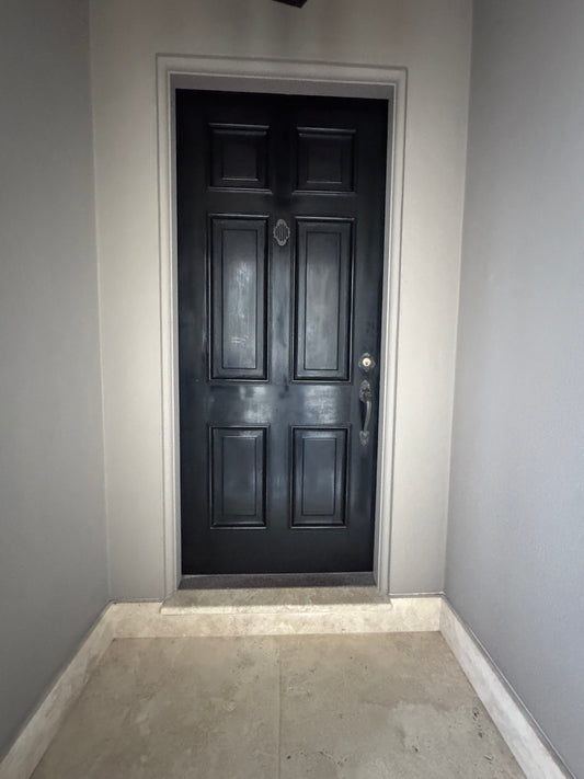 Black 6-Panel Colonial Exterior Entry Door
