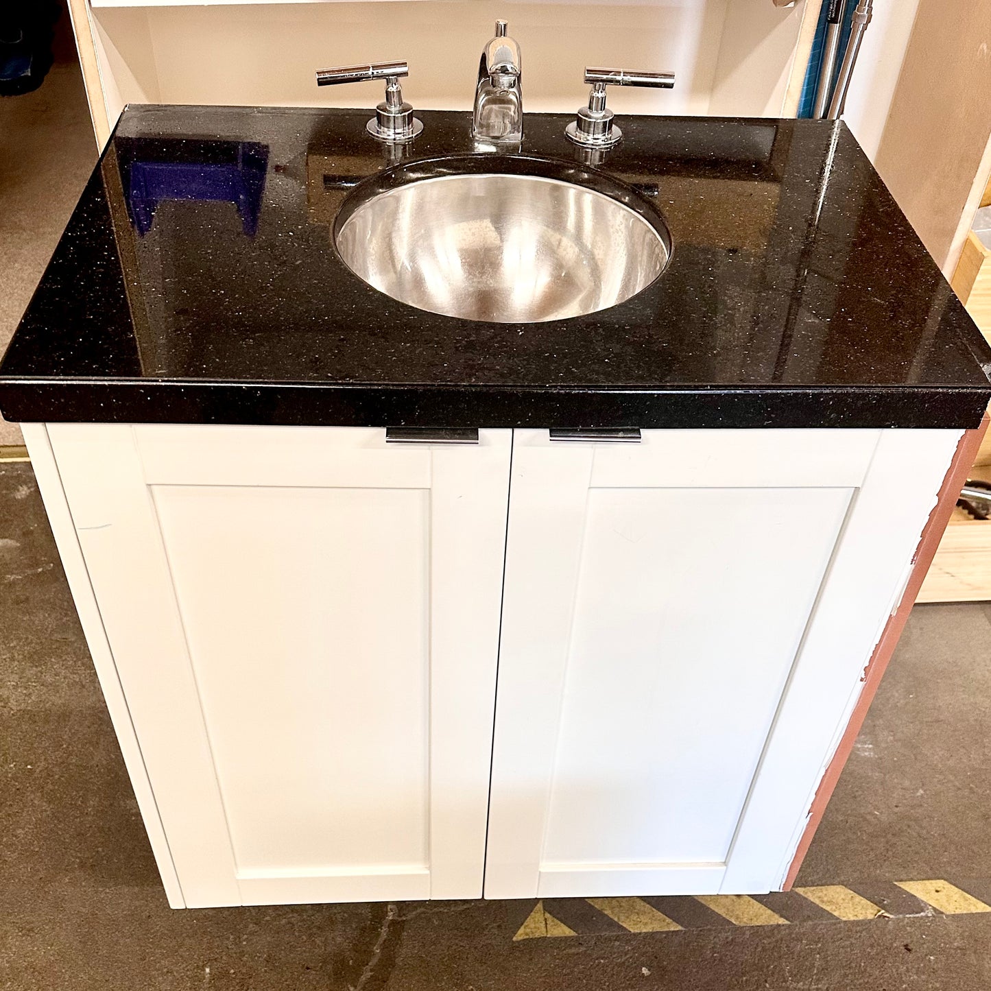 29” Vanity with stainless steel sink