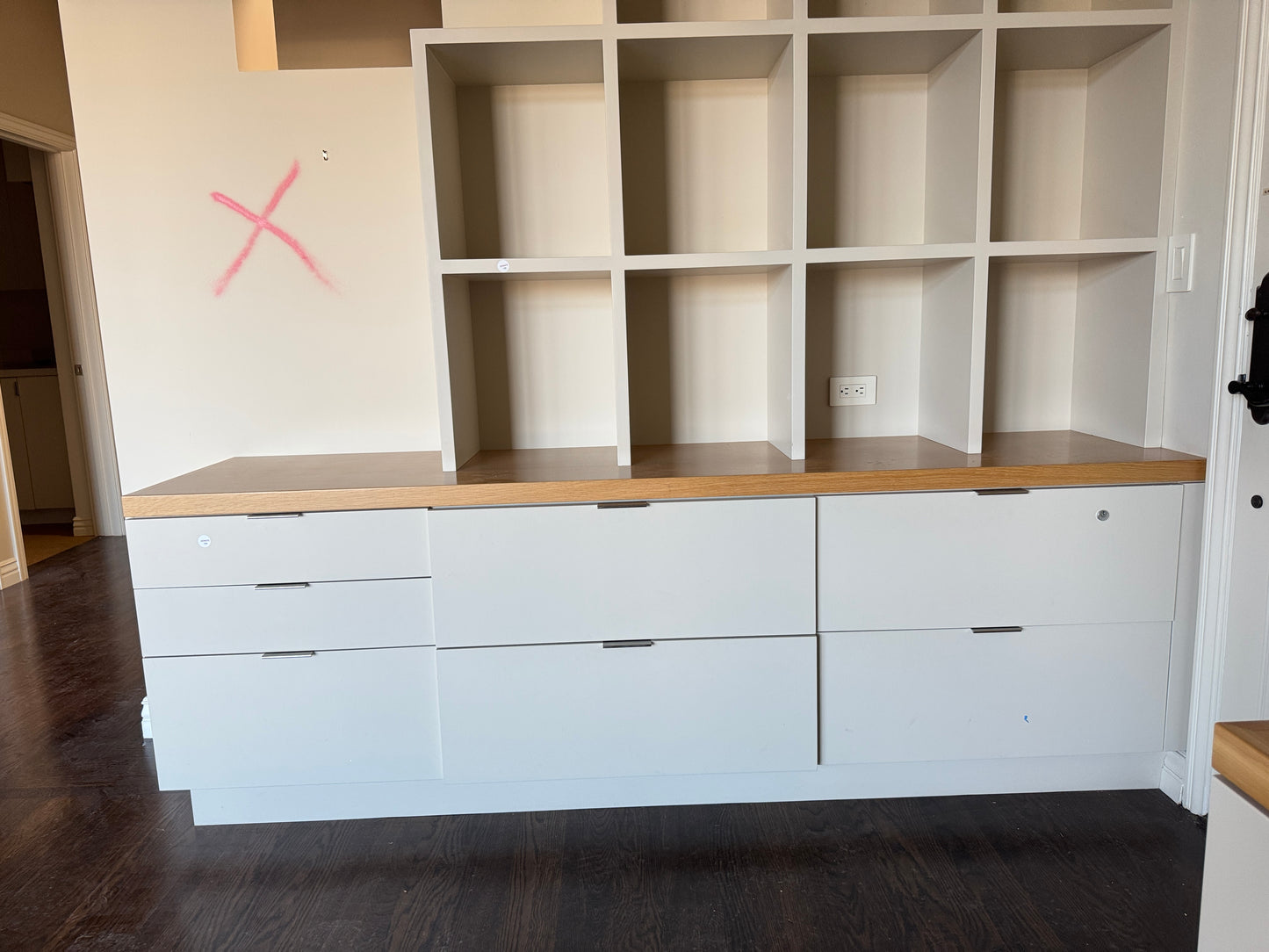 Desk with cubby storage