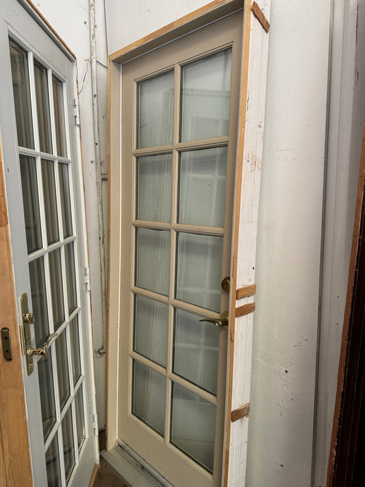 Wood 10 Lite Single French Door