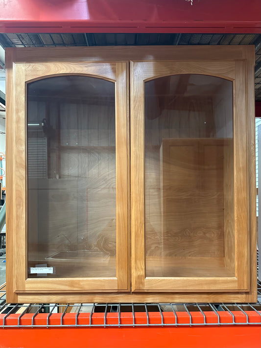2 Glass Doors - Upper Alder Cabinet (1)